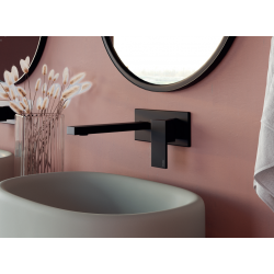 Εντοιχισμένη Μπαταρία Νιπτήρα Αναμεικτική Ορειχάλκινη Modea Pietra 00-06560/B Μαύρη